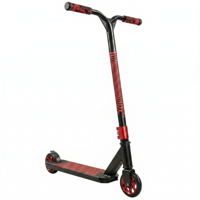SPORTNOW Trottinette Freestyle ABEC-9 120mm Rouge Skatepark 360°