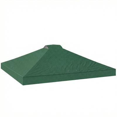 Outsunny Toldo de Pérgola de Recambio 3x3 m Techo de Repuesto para Carpa Plegable de Tela Oxford 210D Protección UV 50+ Verde