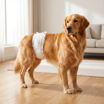 PawHut Dog Diapers Super Absorbent Male L 62-80cm Waist