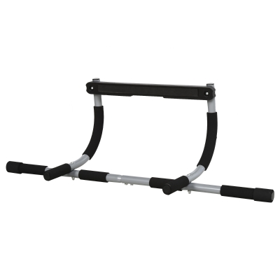 HOMCOM Barra de Dominadas en Techo Barra para hacer Dominadas Barra de Tracción para Entrenamiento Carga 110kg 92x40x17cm Negro