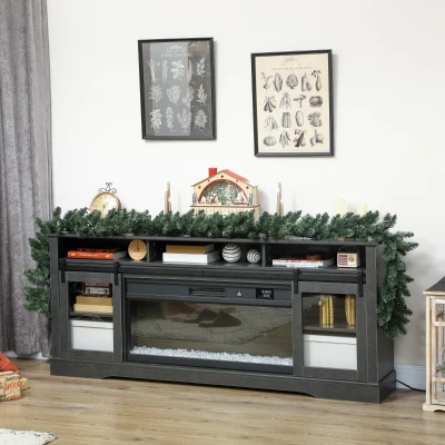 HOMCOM 2,7 m künstliche Weihnachtsgirlande Dekoration mit 216 Spitzen Tannengirlande für Treppen Kamin Grün
