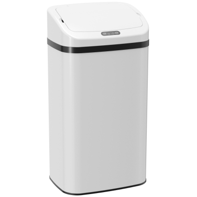 HOMCOM Sensor Bin 48L Stainless Steel White