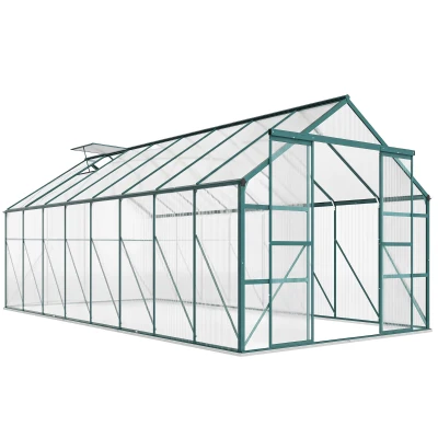 Outsunny Serra da giardino 244cm x 500cm x 216cm Trasparente