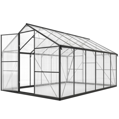 Outsunny Serre Aluminium Polycarbonate 363x247x205cm Transparent