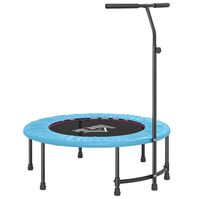 HOMCOM 40'' Trampoline Mini Jumper Adjustable Handle Blue