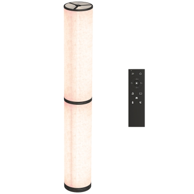 HOMCOM Lampadaire Télécommande Réglable 3000-6000K Tissu Beige