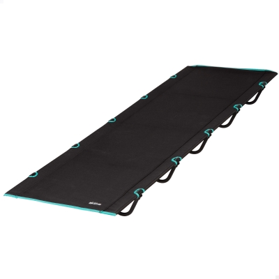 Cama Plegable Camping Elevada Aktive con Bolsa, 193x67x14,5 Cm, Negra