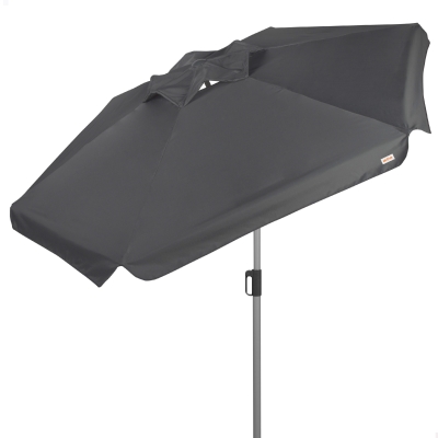 Sombrilla de Jardín Hexagonal Inclinable con Protección UV50, 230 Cm, Antracita