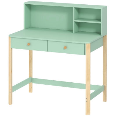 AIYAPLAY Bureau Enfant 90x52x105cm Vert avec Tiroirs et Compartiments