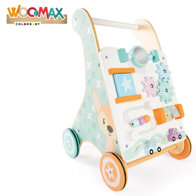 Andador de Madera WOOMAX con Actividades Interactivas, 30,5x9,5x46,5 Cm, Natural