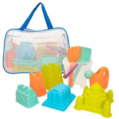 Bolsa de Playa con 9 Accesorios, 39x16x26 Cm, Multicolor