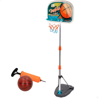 Canasta de Baloncesto Infantil Portátil Ajustable, 46,5x40x165 Cm, Negro
