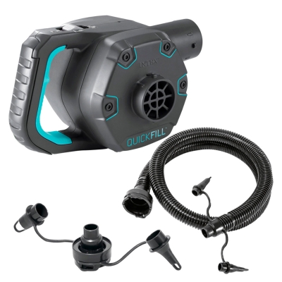 Hinchador Eléctrico INTEX 1.100 Litros/Minuto, 27x16x14,5 Cm, Azul