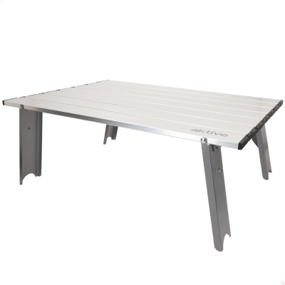 Mesa Plegable Ultraligera Aktive, 55x41x20 Cm, Plateado