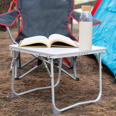 Mesa Plegable Ultraligera Antivuelco, 40x3x40 Cm, Malva