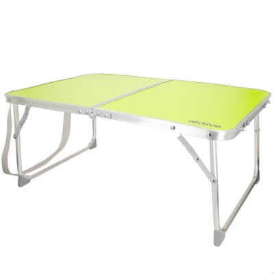 Mesa Plegable Aktive Aluminio y Tablero MDF, 60x40x25 Cm, Verde