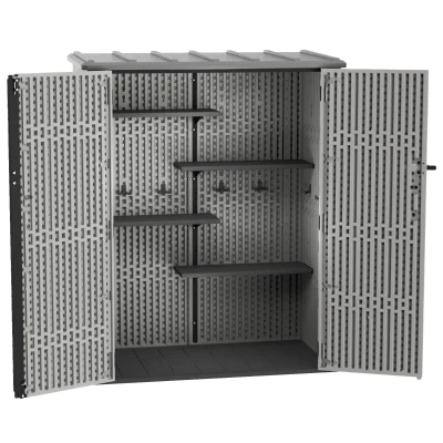 Armario Exterior Vertical Rough Cut™ de 1445 Litros, 143x74x174 Cm, Marrón