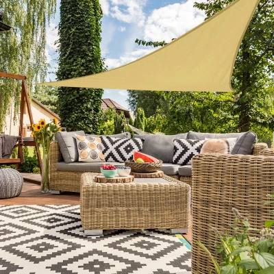 Toldo Vela Triangular Aktive Garden, 360x360x360 Cm, Crema