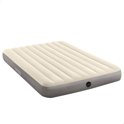 Colchón Hinchable Doble Fiber-Tech, 152x203x25 Cm, Crema