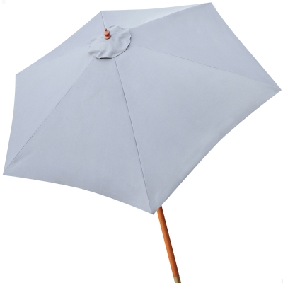 Parasol Hexagonal Mástil Madera Ø300 Cm, Antracita
