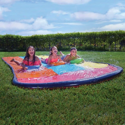 Slip 'N Slide Pista Deslizante Triple con 3 Tablas Hinchables, 4,8 M, Multicolor