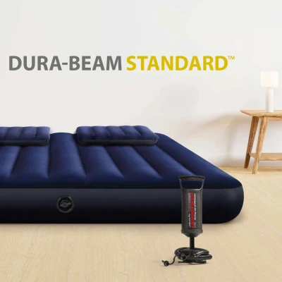 Colchón Hinchable Dura-Beam Standard Classic Downy, 152x203x25 Cm, Azul