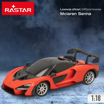 Coche Radiocontrol McLaren Senna 1:18, Mando 2,4 GHz, 38x16,5x14,5 Cm, Naranja