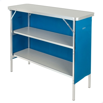 Armario Camping Plegable con Estructura de Aluminio, 110x38x88 Cm, Gris