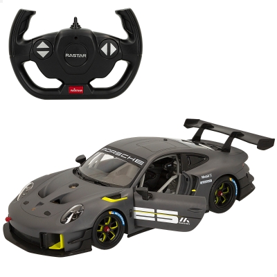 Coche Teledirigido Porsche 911 GT2 RS Clubsport, Escala 1:14, Luces y Puertas, 41x23x17,5 Cm, Gris