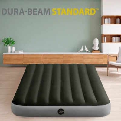 Colchón Hinchable Doble Prestige Downy con Hinchador Eléctrico 25W, 137x191x25 Cm, Gris