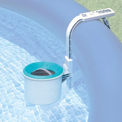 Skimmer Deluxe INTEX con Cesto Extraíble para Depuradoras 3.028 L/h, 34,5x25,5x21,5 Cm, Azul
