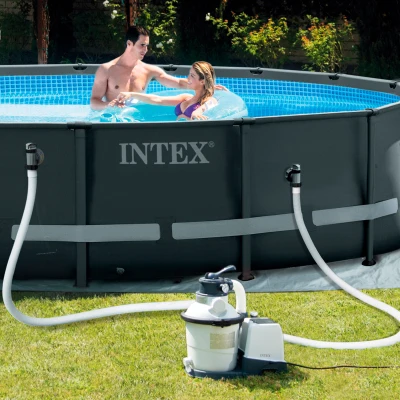 Depuradora de Arena Intex Krystal Clear 5.700 L/h 0,25 Hp, 60x41x32,5 Cm, Gris