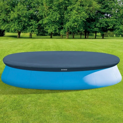 Cobertor Redondo Intex Vinilo Resistente 345 Cm, Azul