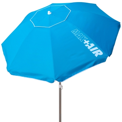 Sombrilla Playa Antiviento 8 Varillas, Ø220 Cm, Mástil Regulable 28/32 Mm, Azul