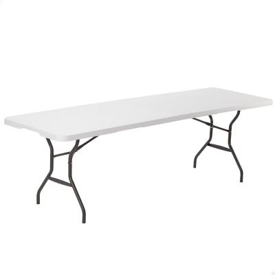 Mesa Rectangular Plegable Lifetime, 245x76x74 Cm, Blanco