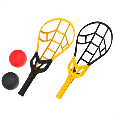 Set Raquetas Trac-Ball Wham-O Grandes para Niños, 46x10,5x30,5 Cm, Amarillo/Negro