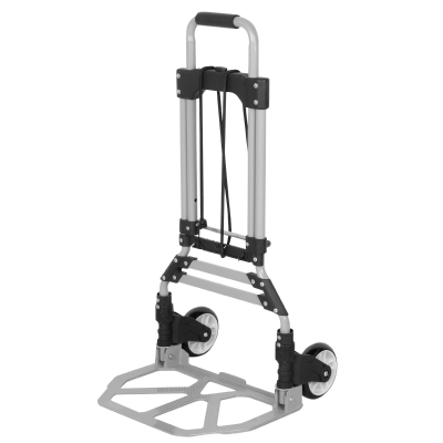 Carro Plegable Multiusos Aktive, Aluminio Ligero, 40x40x75/100 Cm, Negro
