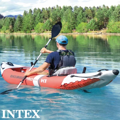 Kayak Hinchable Intex K1 Excursion Pro, 305x91x46 Cm, Naranja