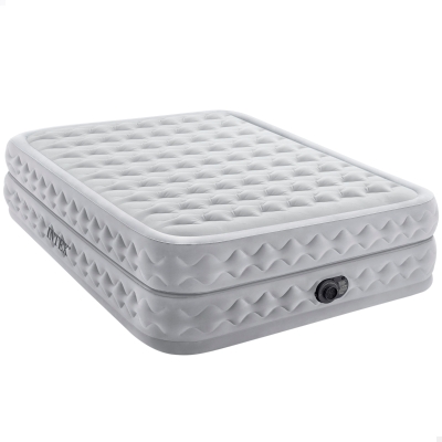 Colchón Hinchable Doble Supreme Air-Flow Fiber-Tech, 152x203x51 Cm, Gris