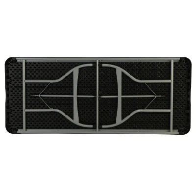 Mesa Rectangular Plegable Lifetime Patas Abatibles, 182x76x73,5 Cm, Negro