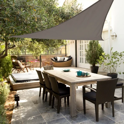 Toldo Vela Triangular Aktive Garden Poliéster 160 G/m², 500x500x500 Cm, Gris Antracita