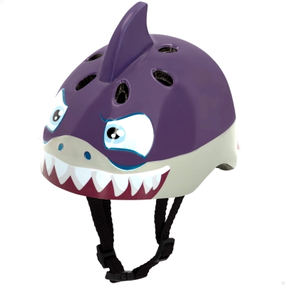 Casco Infantil 3D Tiburón K3YRIDERS, 21x24,5x20 Cm, Azul