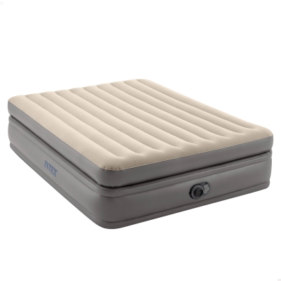 Colchón Hinchable Doble Prime Comfort Elevated con Hinchador Eléctrico, 152x203x51 Cm, Gris
