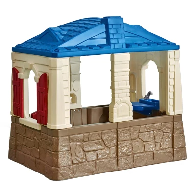 Casita Infantil Step2 Interactiva con Timbre y Accesorios, 118x130x89 Cm, Azul/Beige/Marrón