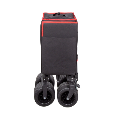 Carro Playa Aktive Plegable 2 en 1 con Mesa Desmontable, 35x27x75,5 Cm, Azul