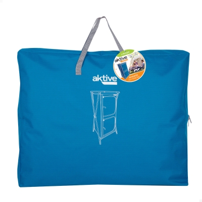 Armario Plegable de Tela Camping 4 Niveles, 80x11x66 Cm, Azul