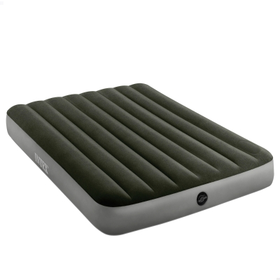 Colchón Inflable Intex Fiber-Tech 2 Plazas, 137x191x25 Cm, Azul