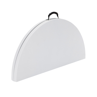 Mesa Redonda Plegable Polietileno de Alta Densidad 43 Mm, 122x122x74 Cm, Blanco