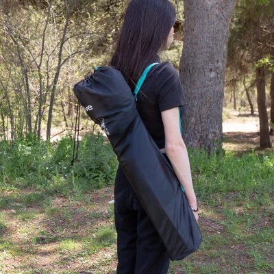 Silla Plegable Camping con Posavasos y Bolsa, 50x47x74 Cm, Negra