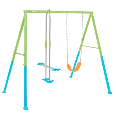 Columpio Balancín Infantil 3 Niños, 251x254x211 Cm, Multicolor